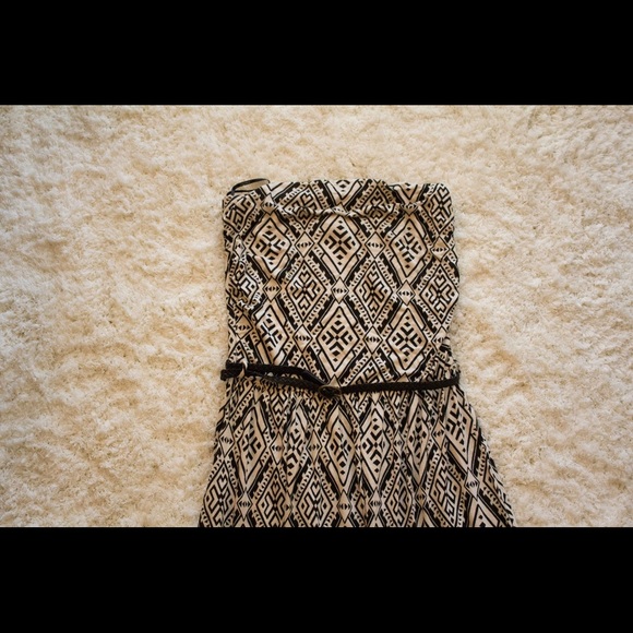 Strapless black and cream maxi - Picture 2 of 3